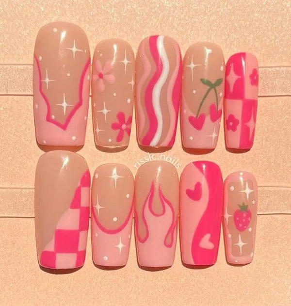 Fancy artificial nails 22