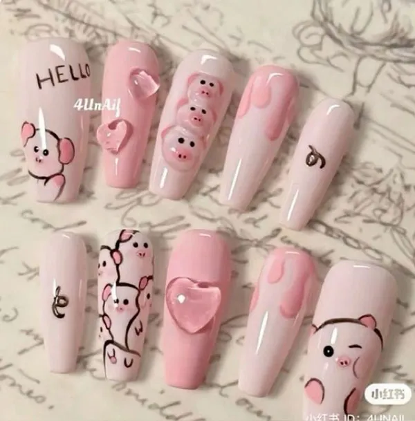 Fancy artificial nails 24