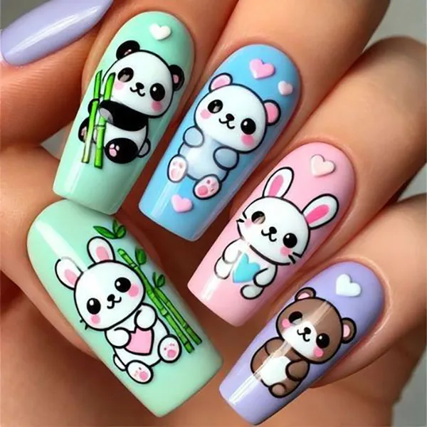 Fancy artificial nails 28