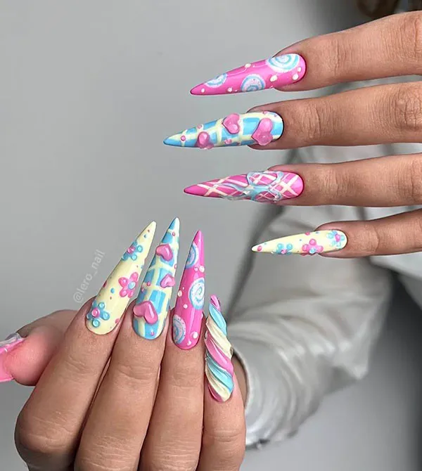 Fancy artificial nails 30
