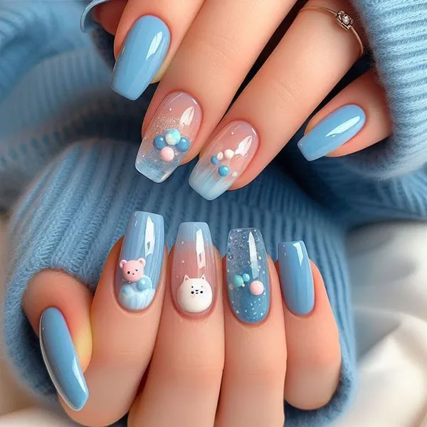 Fancy artificial nails 4