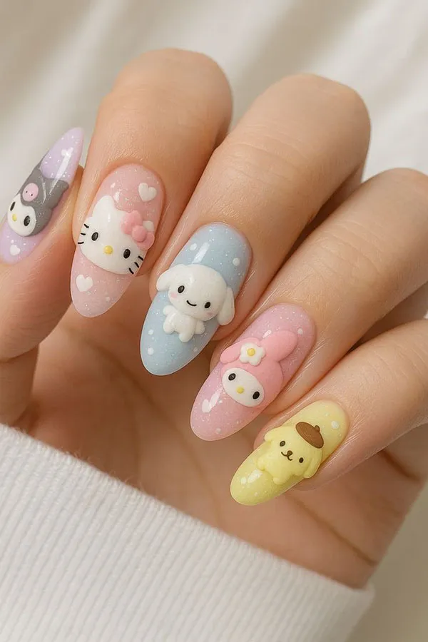 Fancy artificial nails 6