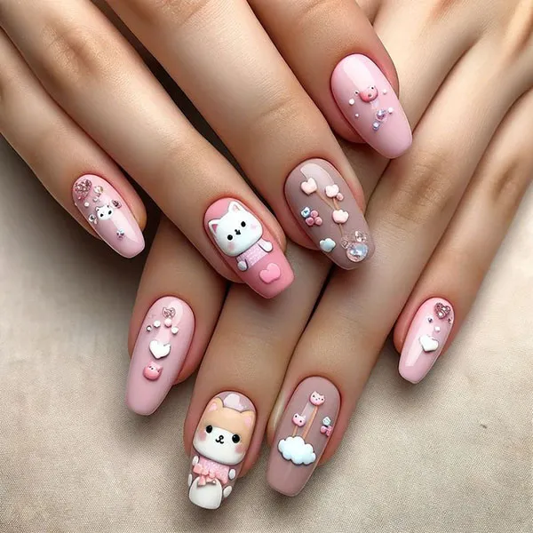 Fancy artificial nails 7