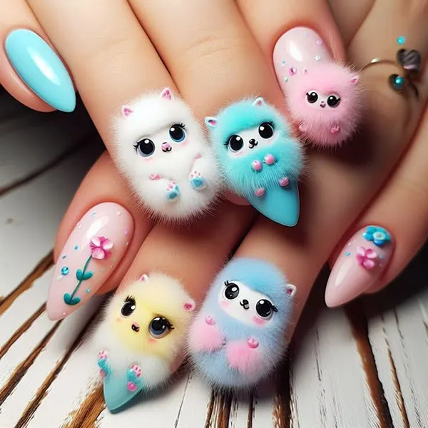 Fancy artificial nails 9