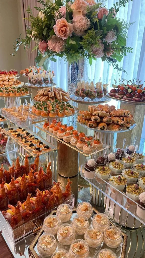 Finger food table arrangement 30