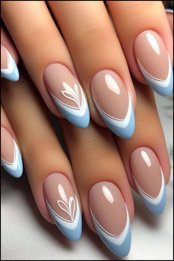 French chrome nails 1