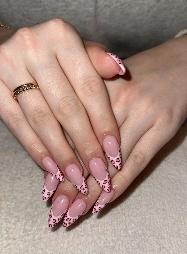 French chrome nails 11