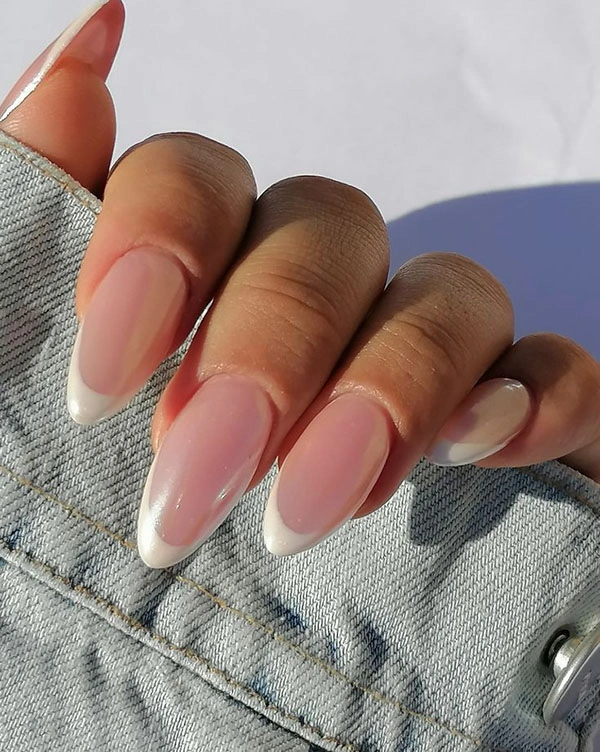French chrome nails 13
