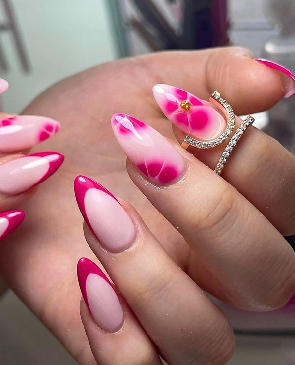 French chrome nails 15