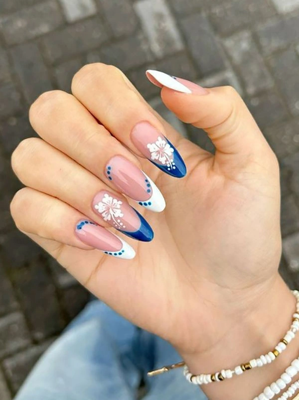 French chrome nails 16
