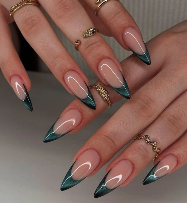 French chrome nails 17