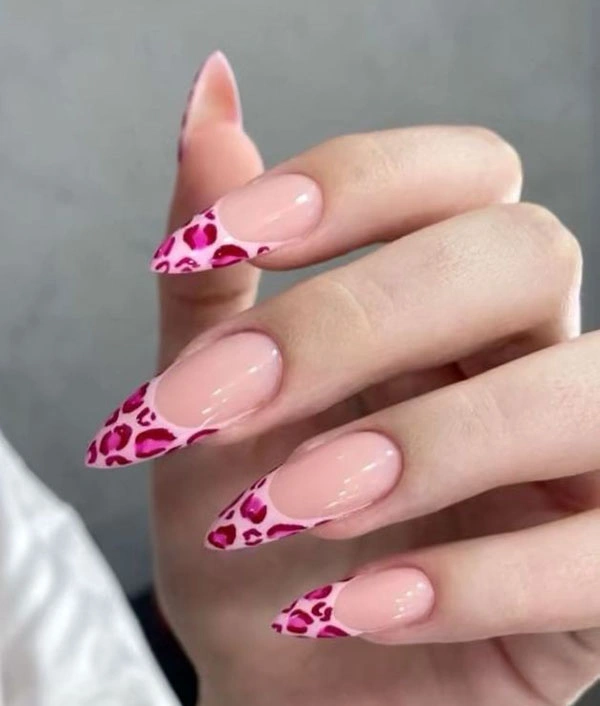 French chrome nails 26
