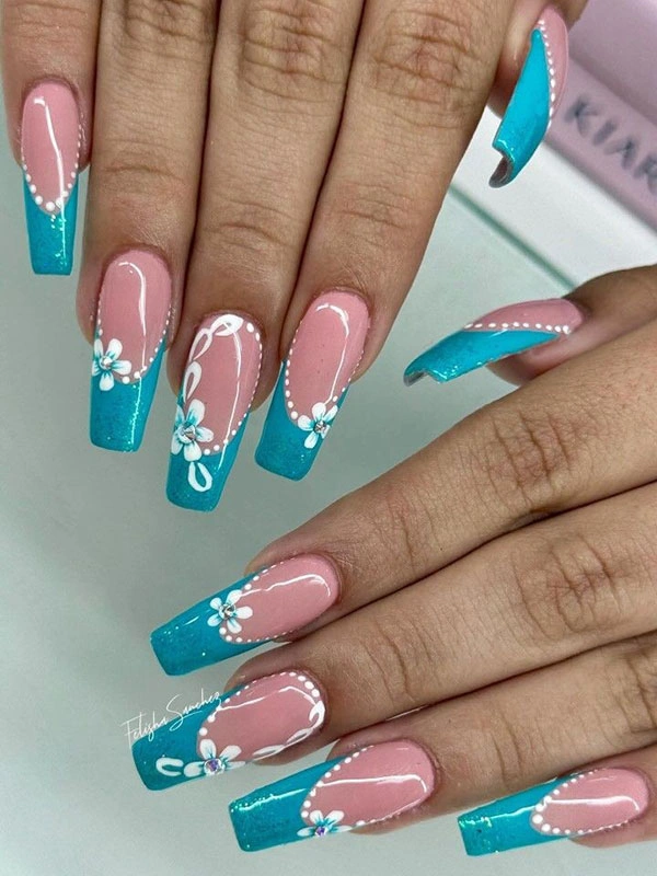 French chrome nails 27
