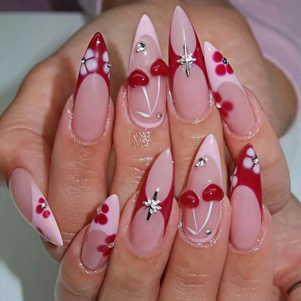 French chrome nails 3