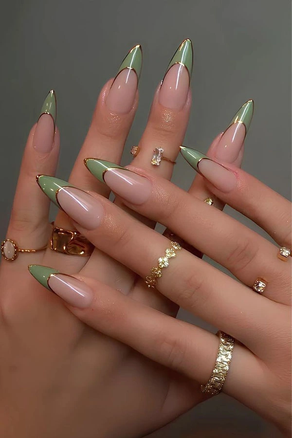 French chrome nails 5