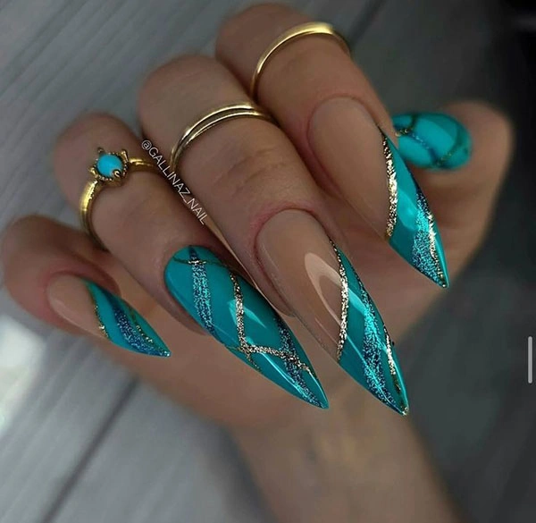 French chrome nails 6