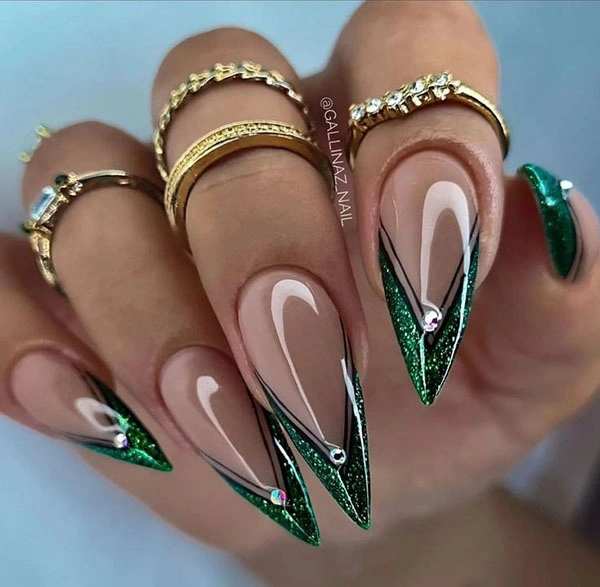 French chrome nails 7