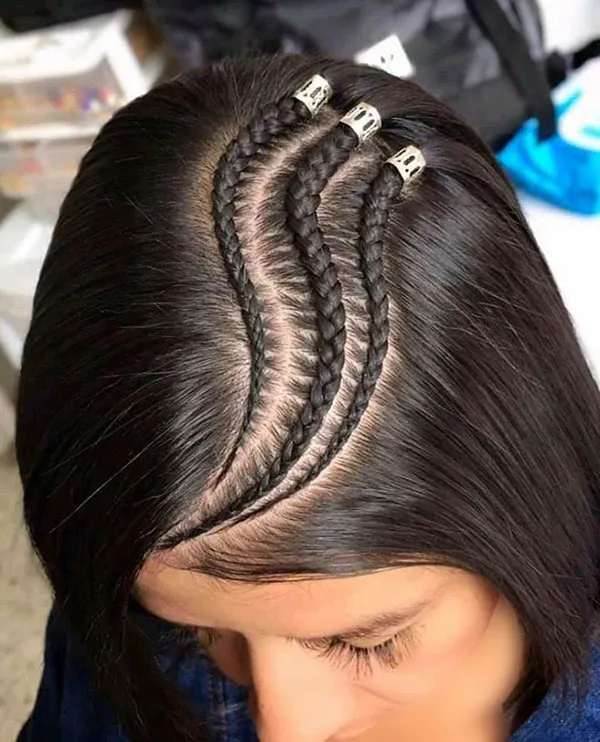 شیک ترین مدل بافت جلو مو؛ ترند 2025 برای استایل دخترونه و خاص! 14 Front hair weave model 10