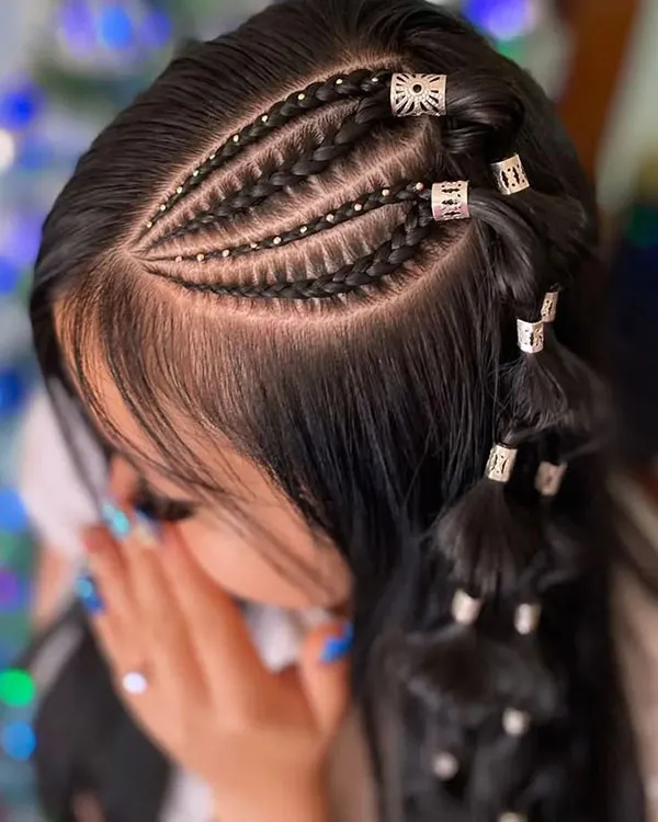 شیک ترین مدل بافت جلو مو؛ ترند 2025 برای استایل دخترونه و خاص! 21 Front hair weave model 16