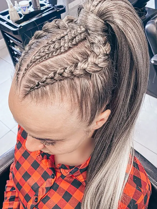 شیک ترین مدل بافت جلو مو؛ ترند 2025 برای استایل دخترونه و خاص! 5 Front hair weave model 2