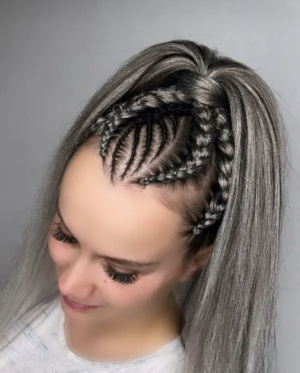 شیک ترین مدل بافت جلو مو؛ ترند 2025 برای استایل دخترونه و خاص! 6 Front hair weave model 29