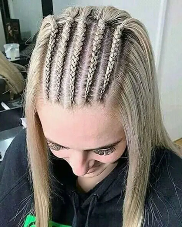 شیک ترین مدل بافت جلو مو؛ ترند 2025 برای استایل دخترونه و خاص! 13 Front hair weave model 9