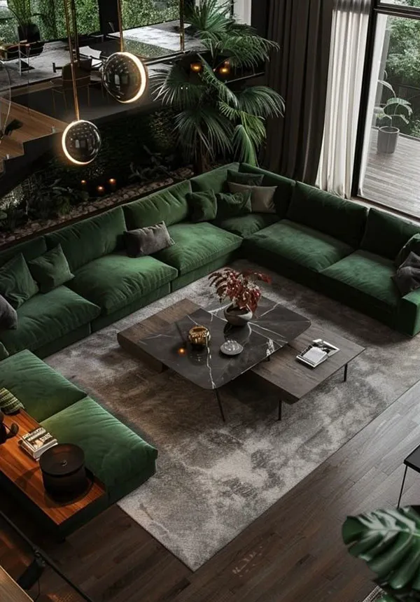 33 مدل دکوراسیون سبز خانه؛ ایده های لاکچری برای تغییر خونت! 15 Green home decoration 13