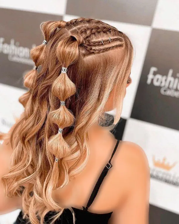 Hairstyle with a pigtail 11
