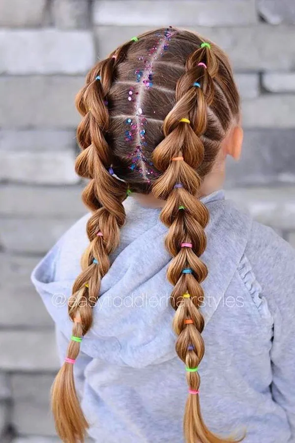 Hairstyle with a pigtail 16