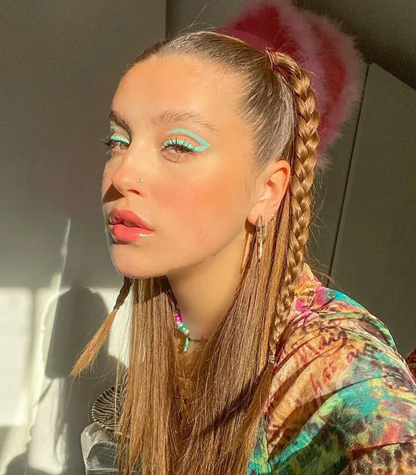 Hairstyle with a pigtail 25