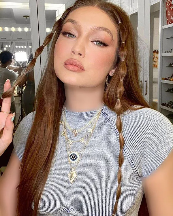 Hairstyle with a pigtail 26