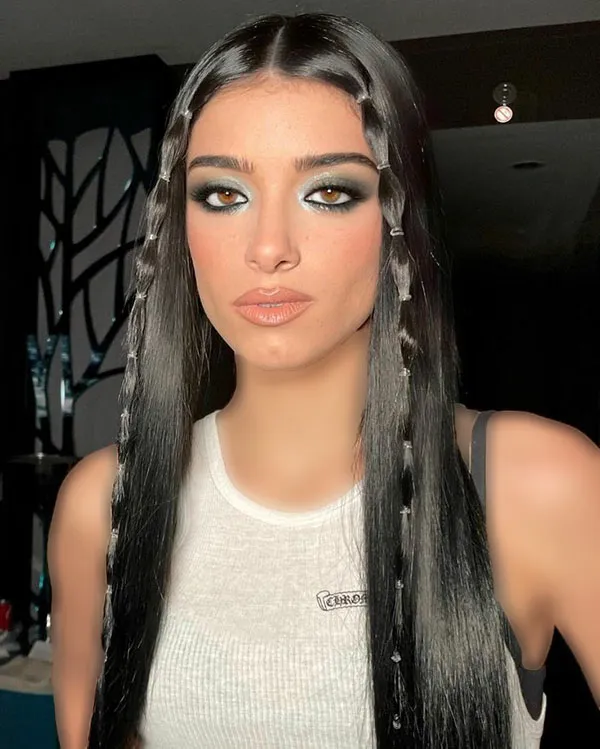 Hairstyle with a pigtail 9