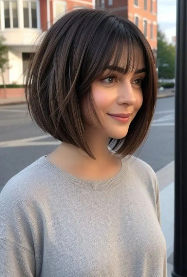 Hairstyles for round faces 21
