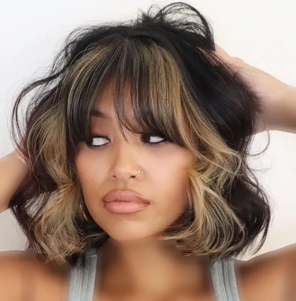 Highlighted bangs 14