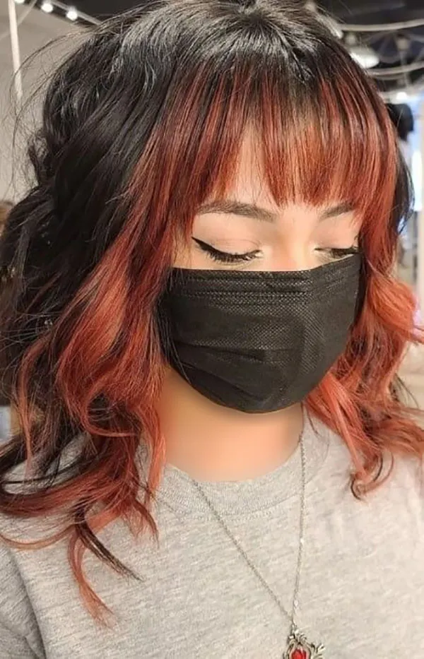 Highlighted bangs 17