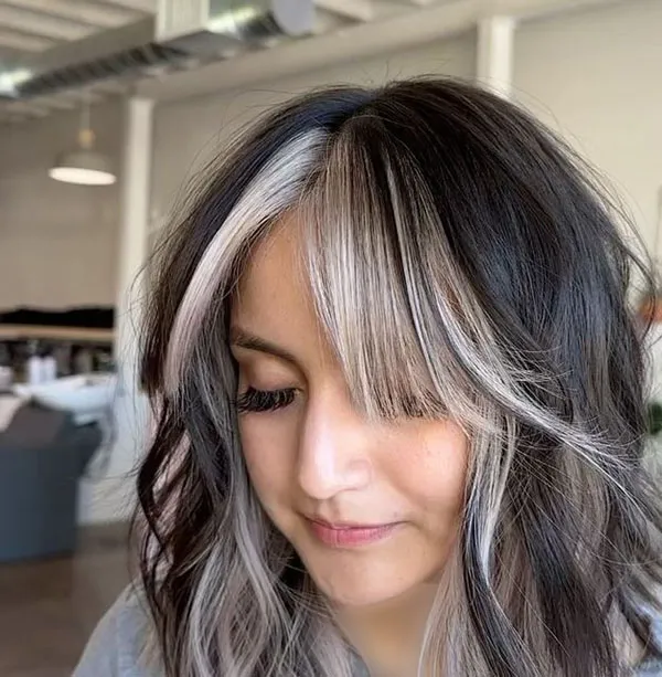 Highlighted bangs 19