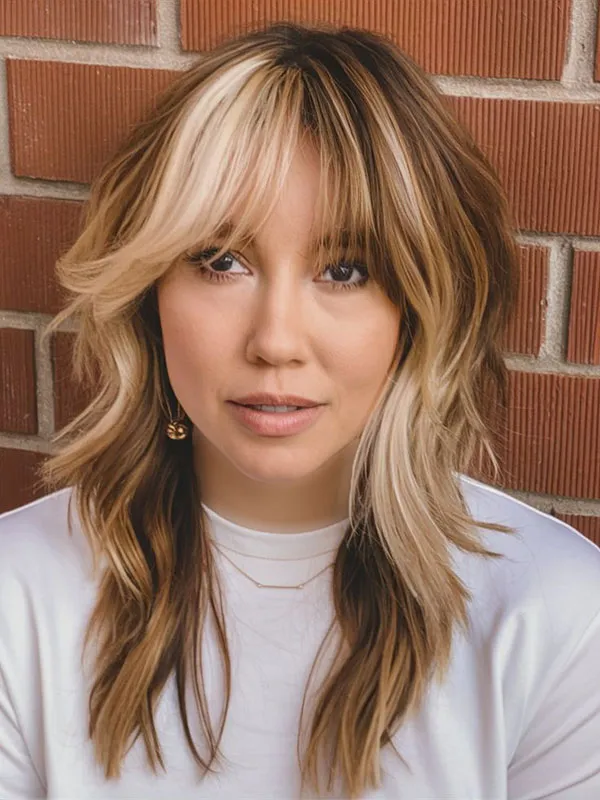 Highlighted bangs 21