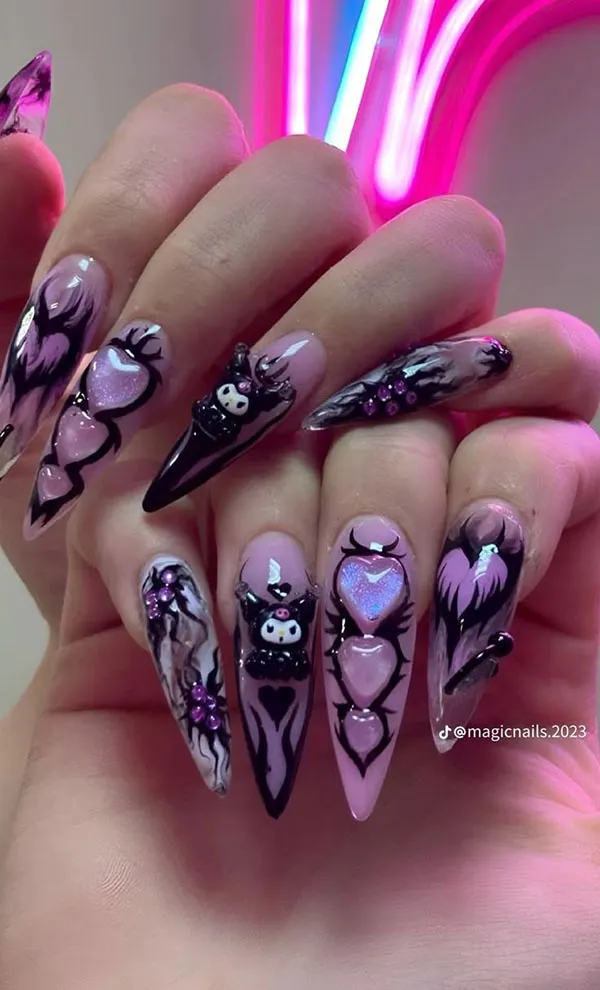 جدیدترین مدل ناخن مصنوعی خفن 2025 که توی اینستاگرام ترکوندن! 30 Huff artificial nails 25