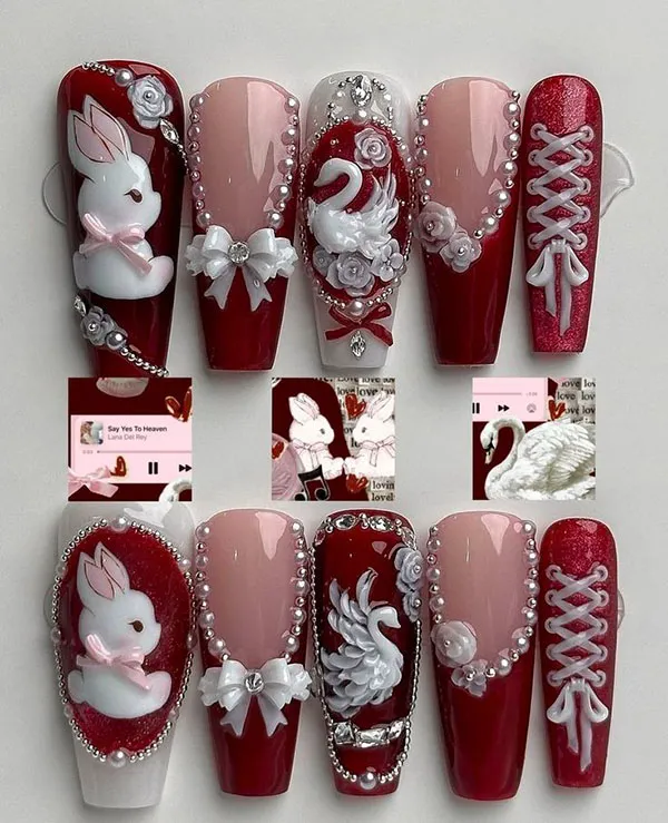 جدیدترین مدل ناخن مصنوعی خفن 2025 که توی اینستاگرام ترکوندن! 11 Huff artificial nails 7