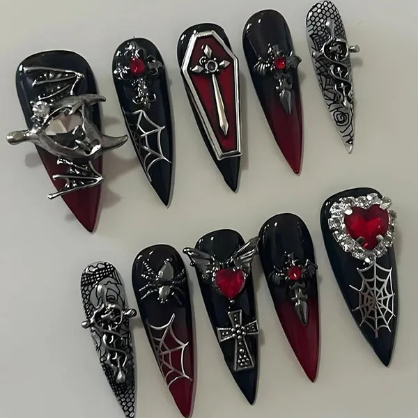 جدیدترین مدل ناخن مصنوعی خفن 2025 که توی اینستاگرام ترکوندن! 14 Huff artificial nails 8