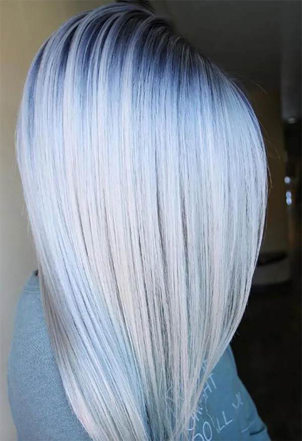انواع ترکیب رنگ موی یخی زنانه؛ خنک، مدرن و ترند 2025 ! 23 Ice hair color combination 21
