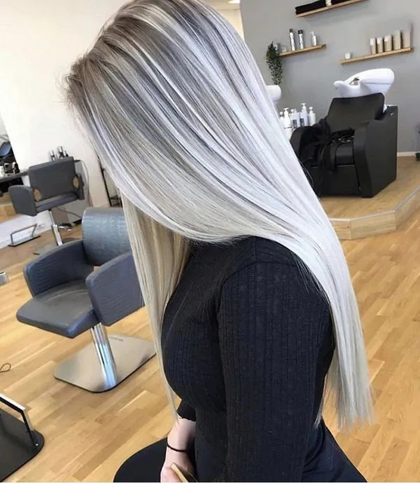 انواع ترکیب رنگ موی یخی زنانه؛ خنک، مدرن و ترند 2025 ! 35 Ice hair color combination 3