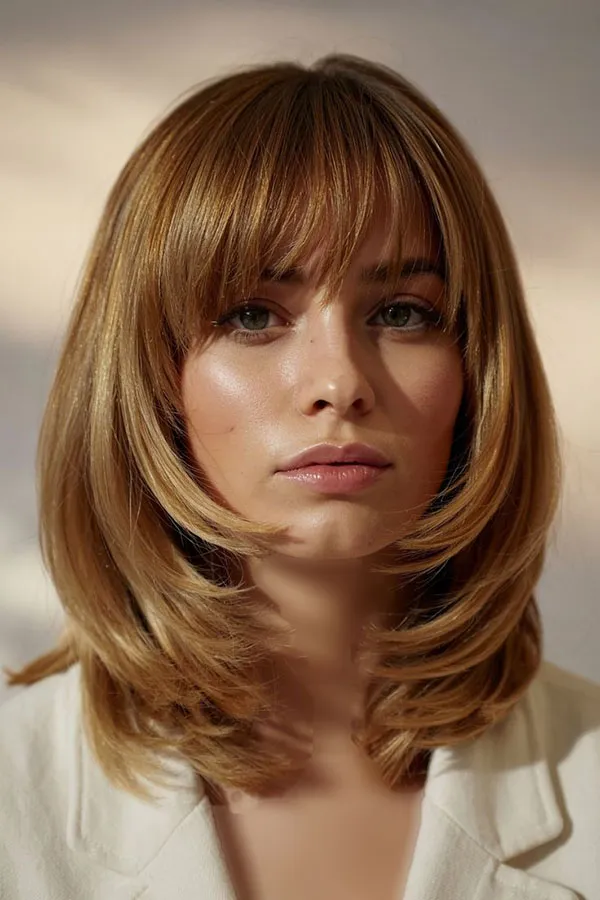 39 مدل مو لیر با چتری جدید ؛ استایل دخترونهای که مد شده! 28 Lear hairstyle with bangs 25