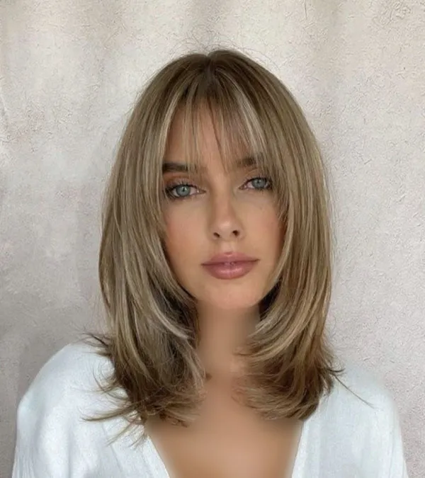 39 مدل مو لیر با چتری جدید ؛ استایل دخترونهای که مد شده! 7 Lear hairstyle with bangs 3