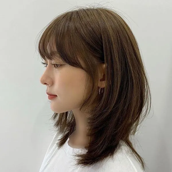 39 مدل مو لیر با چتری جدید ؛ استایل دخترونهای که مد شده! 32 Lear hairstyle with bangs 30