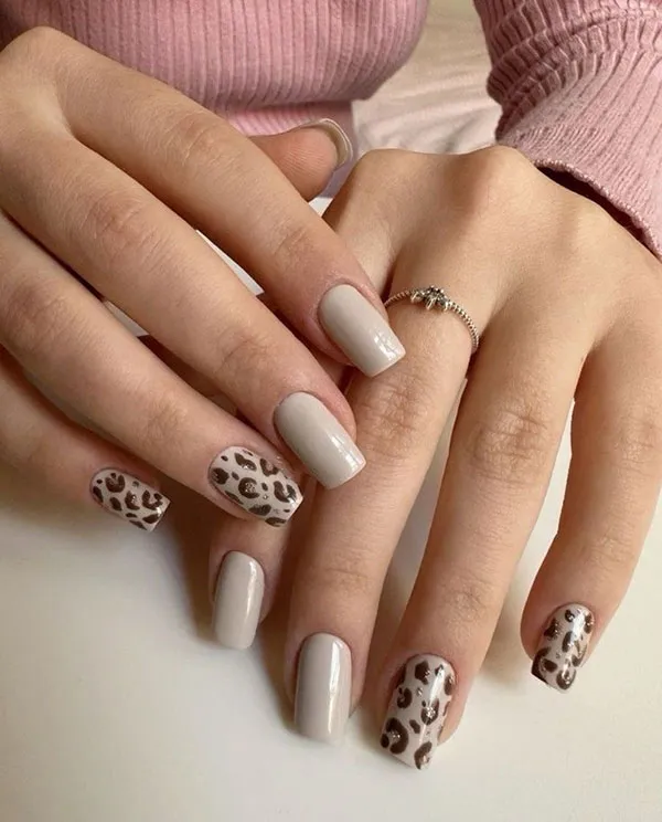 35 طرح ناخن پلنگی جدید؛ از لاکچری طلایی تا فانتزی رنگی برای دخترای خاص! 5 Leopard nail design 3
