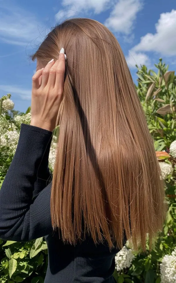 مدل رنگ مو نسکافه ای شکلاتی روشن؛ ترکیب شیرین و ترندی برای استایل 2025 15 Light chocolate Nescafe hair color 10