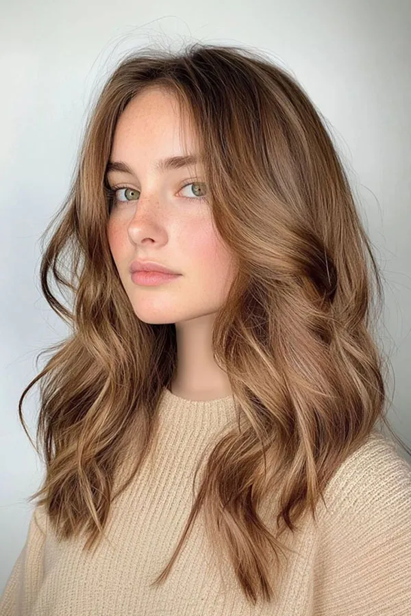 مدل رنگ مو نسکافه ای شکلاتی روشن؛ ترکیب شیرین و ترندی برای استایل 2025 6 Light chocolate Nescafe hair color 2