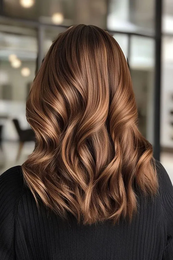 مدل رنگ مو نسکافه ای شکلاتی روشن؛ ترکیب شیرین و ترندی برای استایل 2025 31 Light chocolate Nescafe hair color 28