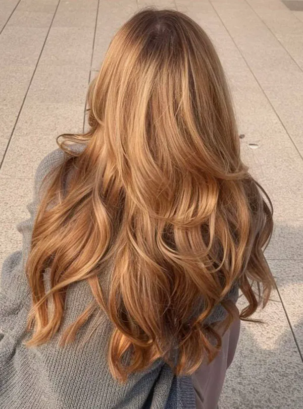مدل رنگ فندقی روشن مو 2025؛ موهات مثل شکلات براق میشن 😍 13 Light hazel color 10